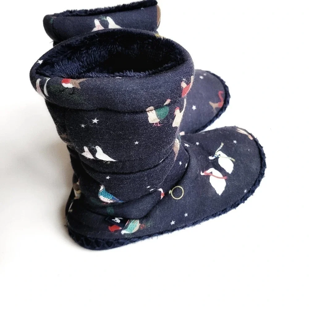 Joules 11-12 Small Holiday Winter Slippers Woodland Creatures